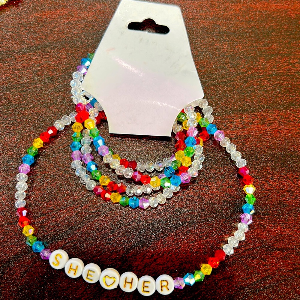 PRIDE She/Her pronoun belly chains